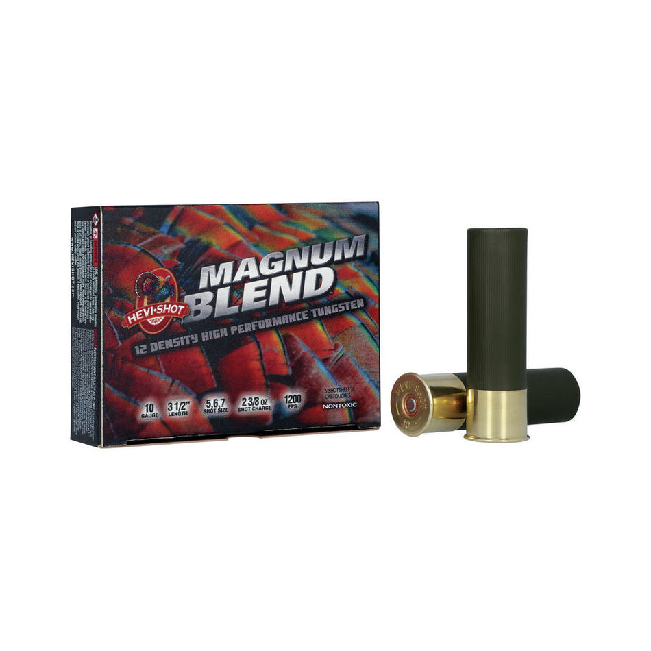 HEVI-Shot HS13567 Magnum Blend Turkey 10 Gauge 3.5" 23/8oz 5/6/7 Shot 1200 fps 816383135679