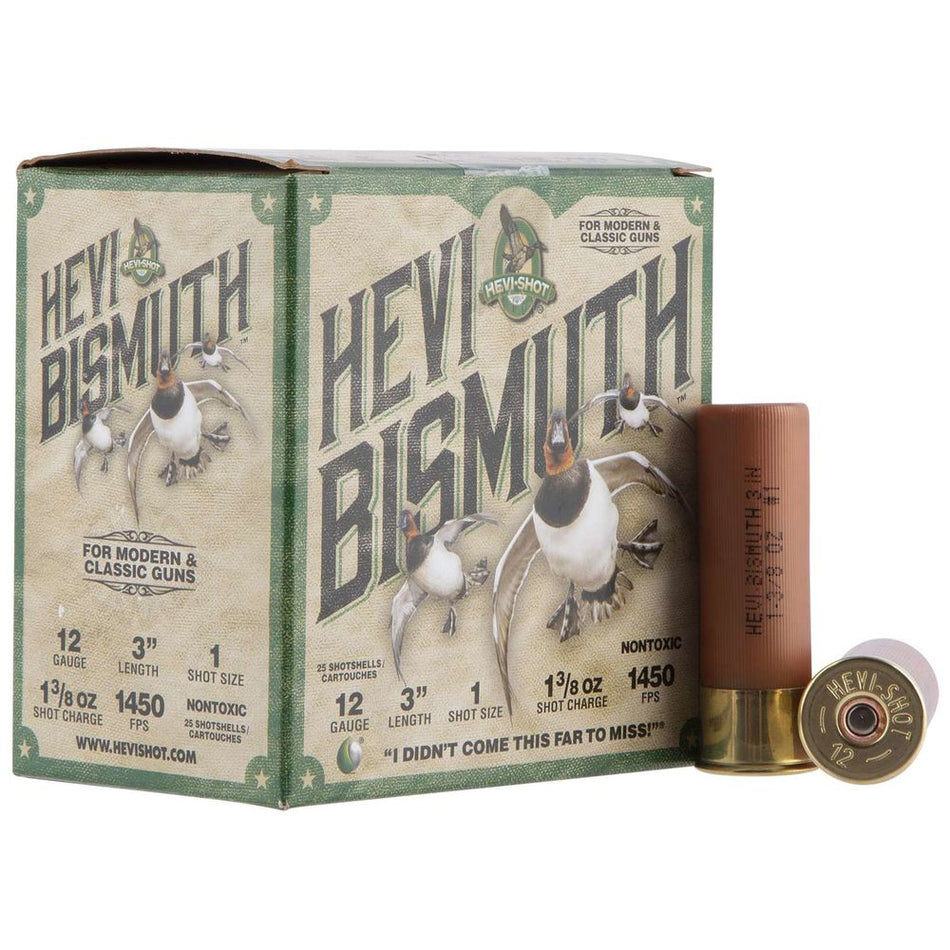 HEVI-Shot HS14001 HEVI-Bismuth Waterfowl 12 Gauge 3" 1-3/8oz 1 Shot 1450 fps 816383002162