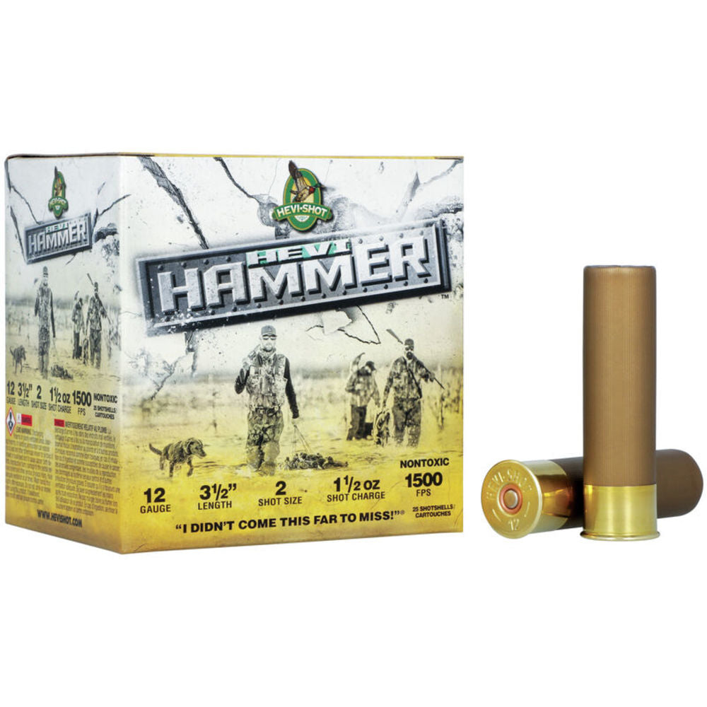 HEVI-Shot HS28302 HEVI-Hammer Waterfowl 12 Gauge 3.5" 1-1/2oz 2 Shot  604544686449