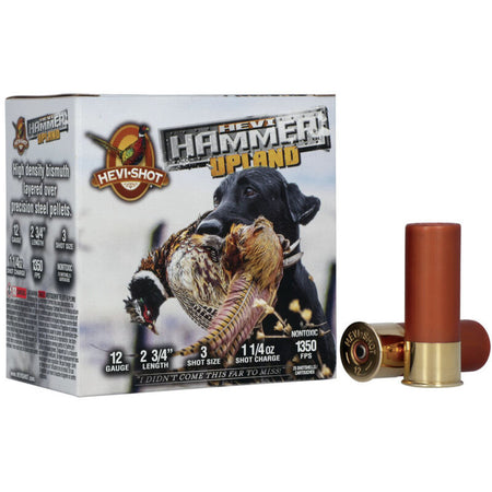 HEVI-Shot 12 Gauge Shotgun Ammo HEVI-Hammer Upland 2.75 in 1-1/4 oz #3