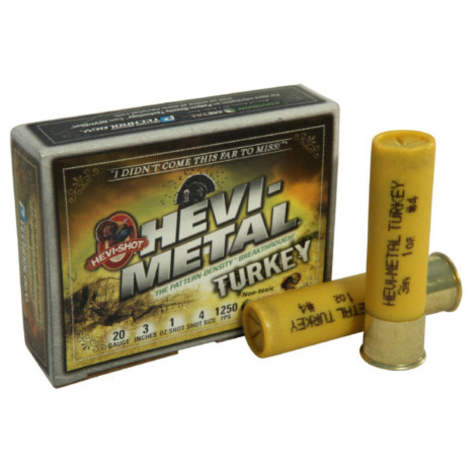 HEVI-Shot 20 Gauge Shotgun Ammo HEVI-Metal Turkey 3 in 1 oz #4 / 5