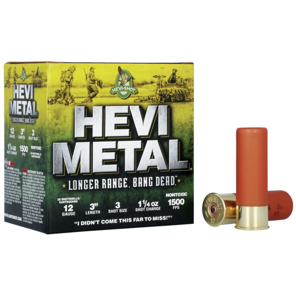 HEVI-Shot HS38003 HEVI-Metal Longer Range 12 Gauge 3" 1-1/4oz 3 Shot 1500 fps 816383002742