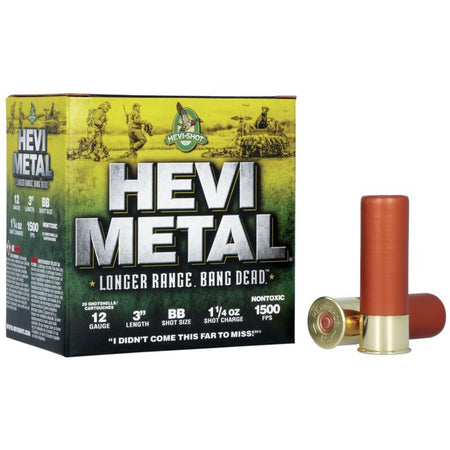 HEVI-Shot HS38088 HEVI-Metal Longer Range 12 Gauge 3" 1-1/4oz BB 1500 fps 816383002827