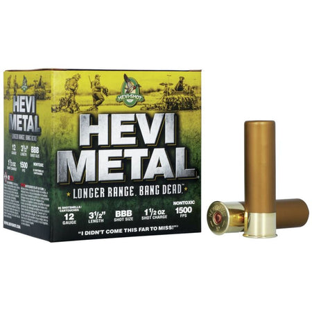 HEVI-Shot HS38508 HEVI-Metal Longer Range 12 Gauge 3.5" 1-1/2oz BBB 1500 fps 816383002902