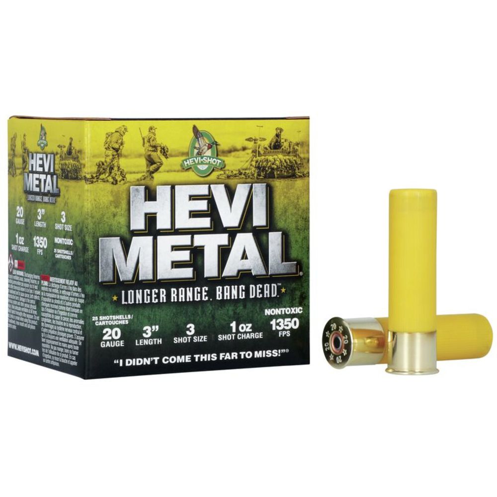 HEVI-Shot HS39003 HEVI-Metal Longer Range 20 Gauge 3" 1oz 3 Shot 1350 fps 816383003022