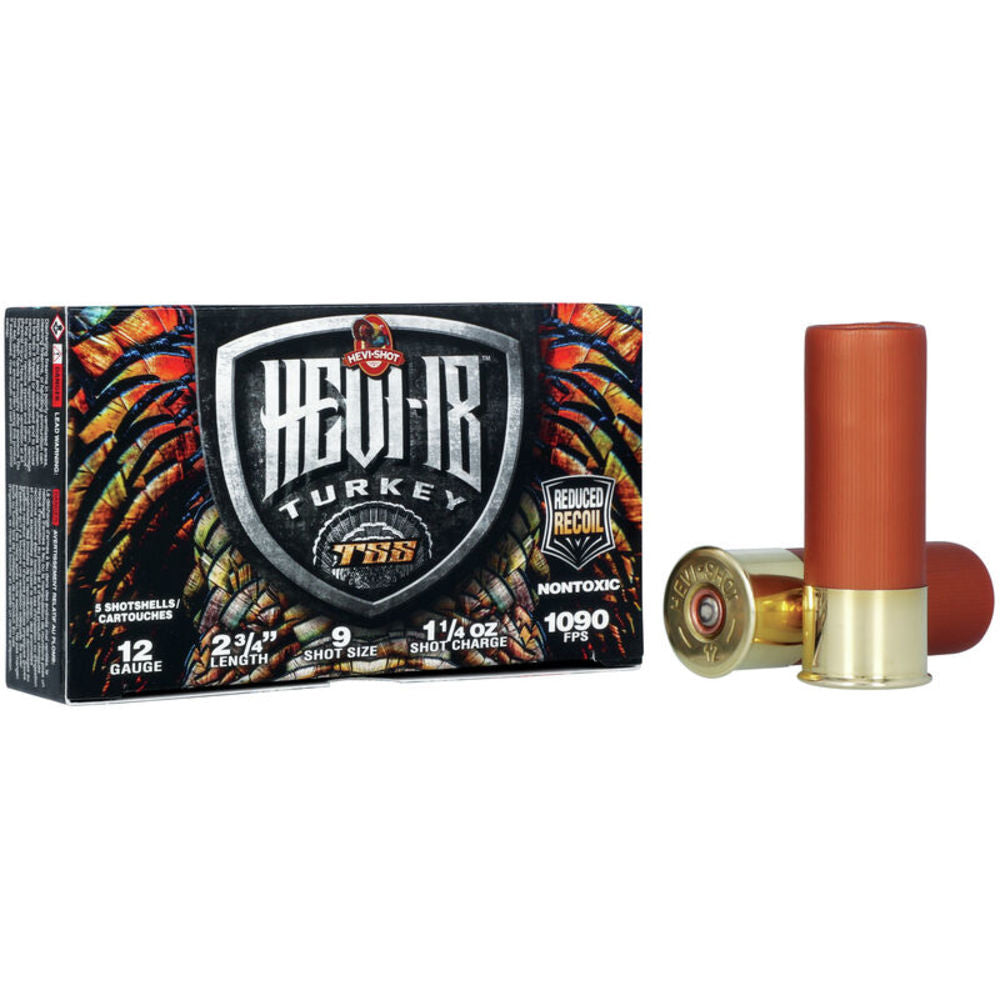 HEVI-Shot HS4109 HEVI-18 TSS Turkey 12 Gauge 2.75" 1-1/4oz 9 Shot 1090 fps 604544689426