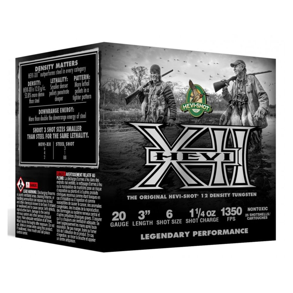 HEVI-Shot HS53206 HEVI-XII Waterfowl 20 Gauge 3" 1-1/4oz 6 Shot 1350 fps 816383004357