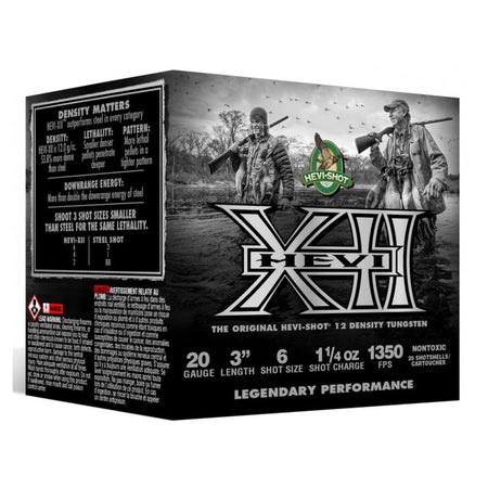 HEVI-Shot HS53206 HEVI-XII Waterfowl 20 Gauge 3" 1-1/4oz 6 Shot 1350 fps 816383004357