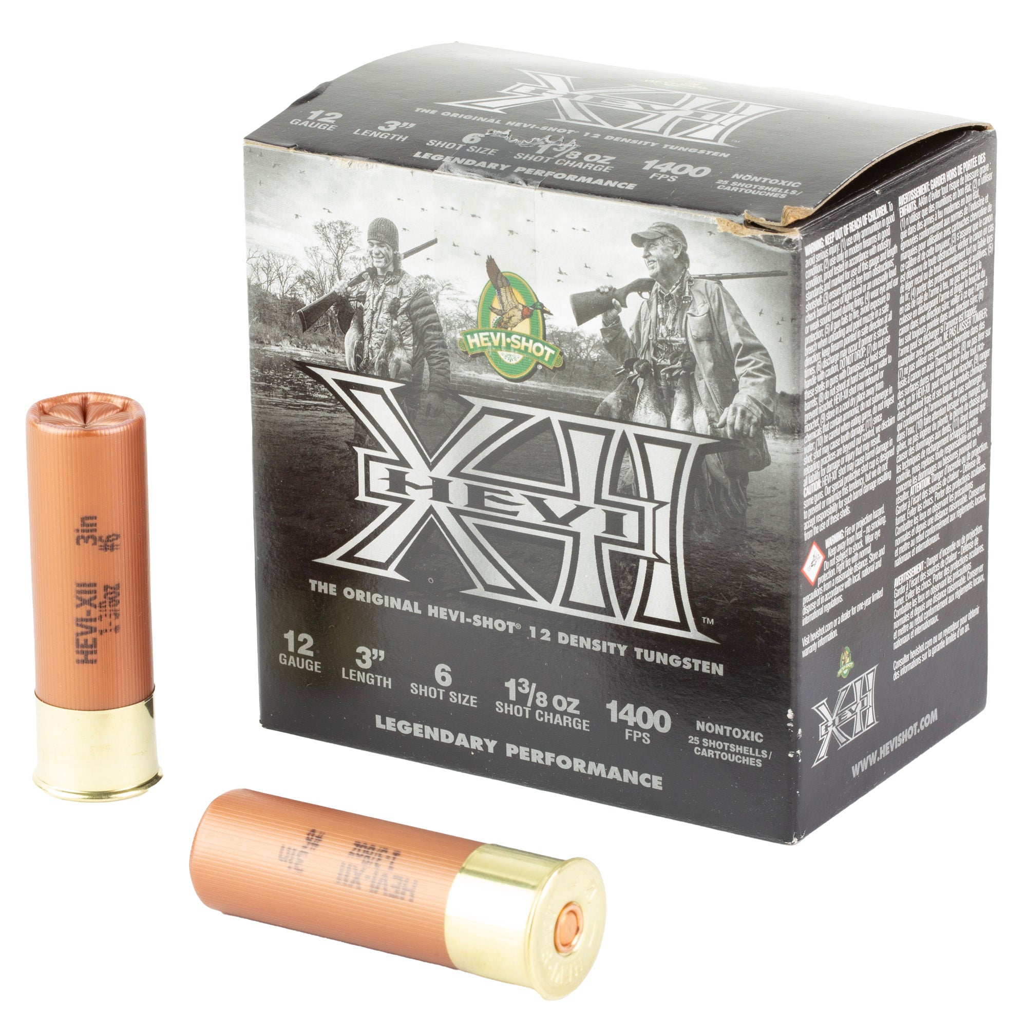 HEVI-Shot HS51206 HEVI-XII Waterfowl 12 Gauge 3" 1-3/8oz 6 Shot 1500 fps 604544686289