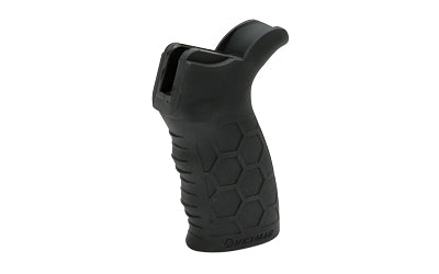 HEXMAG AR-15 Tactical Rubber Grip, Ergonomic Finger Grooves, Overmolded Hexture, Black HX-HTG-BLK