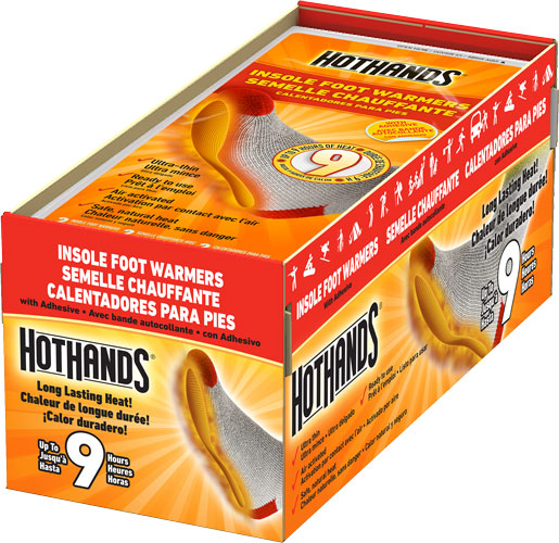 HotHands 9-Hour Insole Foot Warmers with Adhesive 16 Pairs