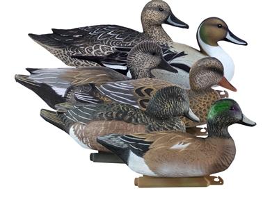 Higdon Outdoors Battleship Puddle Duck Decoy Pack 2 Pintails 2 Gadwalls 2 Widgeons