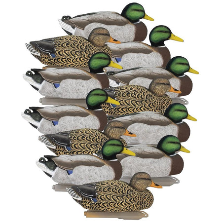 Higdon Legacy Mag Mallard Flocked Head Foam-Filled Duck Decoys Set of 6