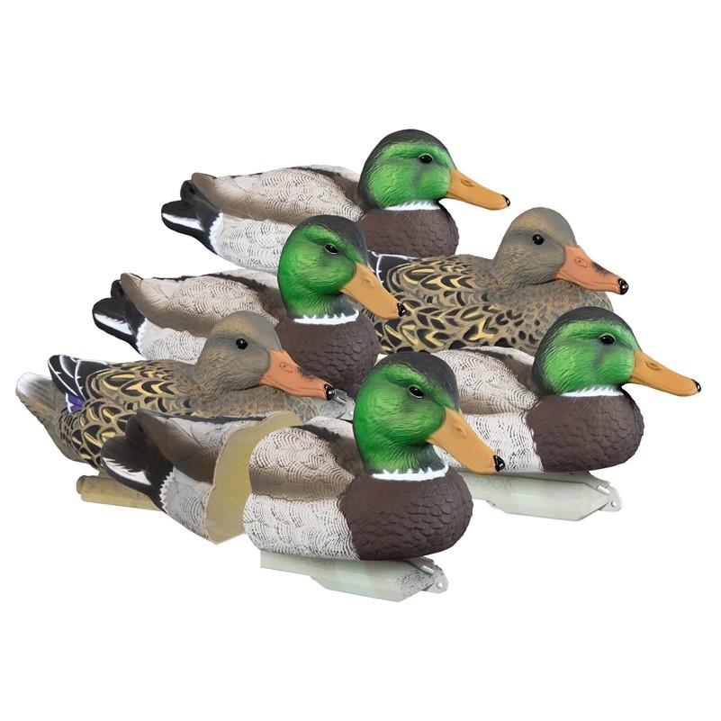 Higdon Standard Mallard Foam Filled Decoys 6 Pack XHD Hyper-Feathering