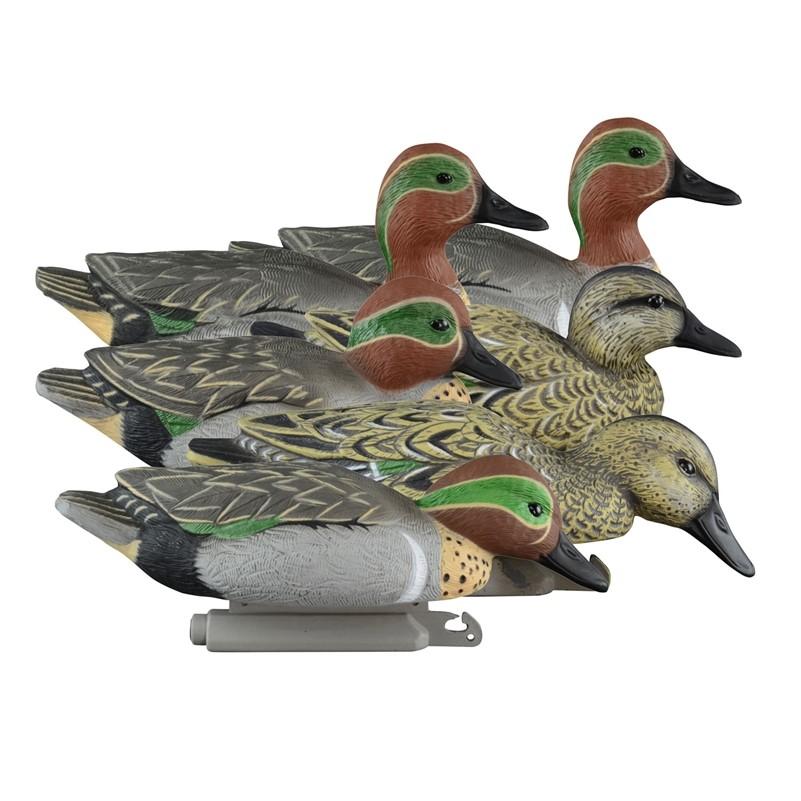 Higdon Outdoors 6-Pack Standard Green Wing Teal Foam-Filled Decoys