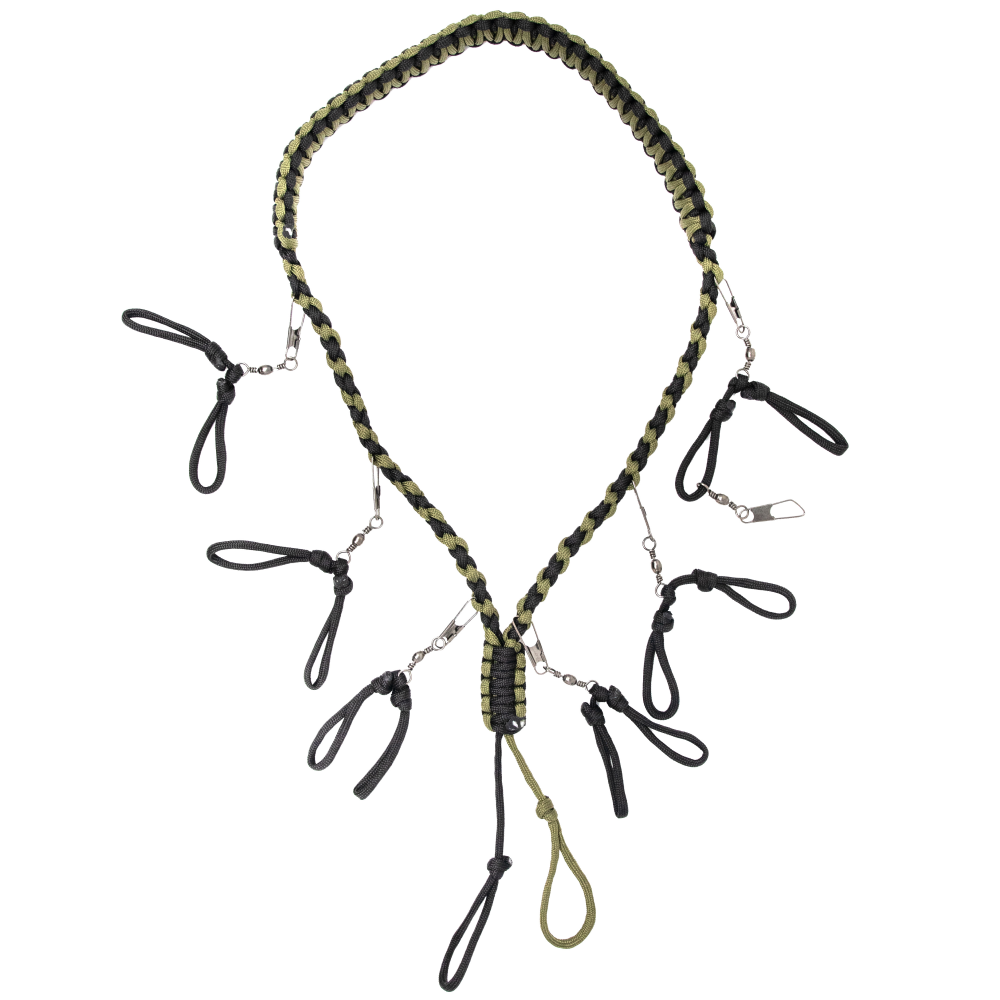 Power Calls 7-in-1 Hunting Call Lanyard Seven Double Loop Drops Paracord