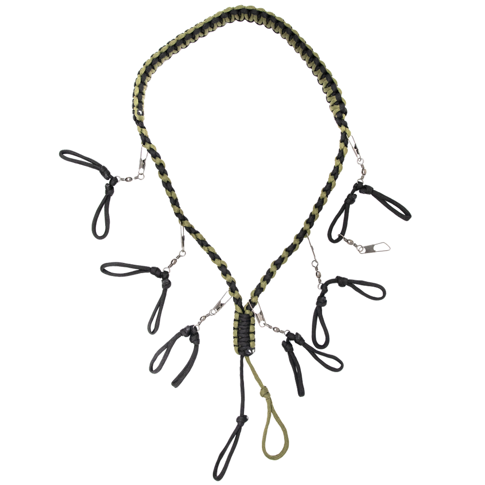 Power Calls 7-in-1 Hunting Call Lanyard Seven Double Loop Drops Paracord