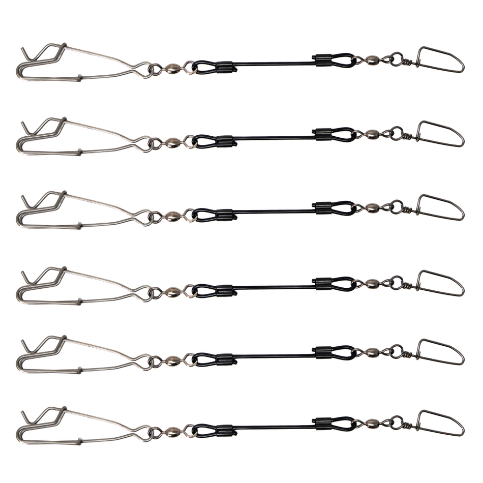 Higdon Battleship Jerk Rig Decoy Quick Connect Clips 6/ct Rust-Free