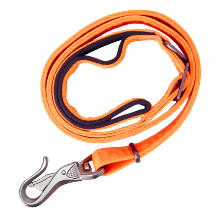 MoMarsh Hunter Orange Adjustable Dog Leash 47"-72" Stainless Hardware