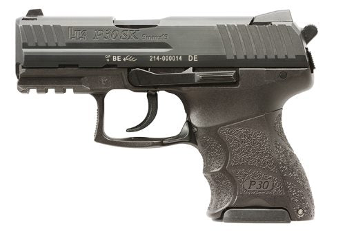 HK 81001107 P30SK V3 Sub-Compact Frame 9mm Luger 12+1/15+1 3.27" Black Steel Barrel, Black Cerakote Serrated Steel Slide, Black Polymer Frame w/Picatinny Rail, Ambidextrous
