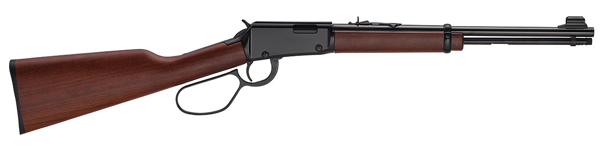 Henry H001L22M Classic 22 WMR 12+1 18.50" Blued Round Barrel, Black Aluminum Grooved Receiver, American Walnut Straight Grip Stock