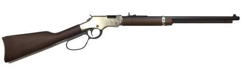 Henry H004SL Golden Boy Silver Large Loop 22 Short, 22 Long or 22 LR Caliber with 16 LR/21 Short Capacity, 20" Blued Barrel, Nickel-Plated Metal Finish & American Walnut Stock Right Hand (Full Size)
