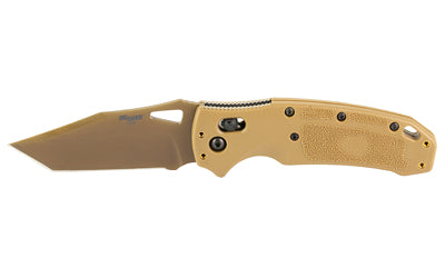 Hogue SIG K320 M17/M18 Tanto Folding Knife, 3.5" Plain Edge, PVD Coyote Tan Blade and Frame 36361