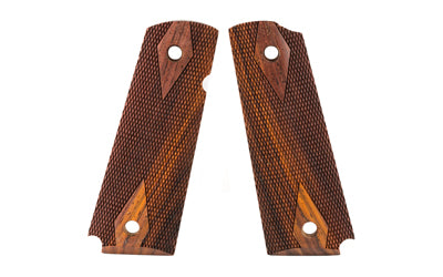 Hogue Checkered Cocobolo Wood Grip for 1911 Government Model, Ambi Safety Cut 45821