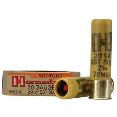 Hornady 86232 SST Hunting 20 Gauge 2.75" 250 Sabot Slug 1800 fps 090255862324
