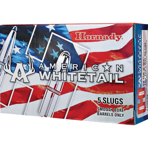 Hornady 86234 American Whitetail Hunting 12 Gauge 2.75" 1oz Rifled Slug 1600 fps 090255862348