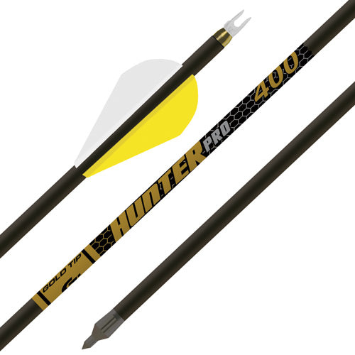 Gold Tip Hunter Pro 400 2in Raptor Vane Arrows 1/2 Dozen