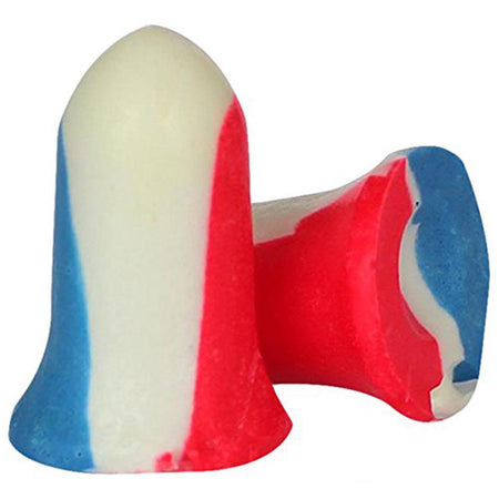 Howard Leight Single-Use Shooter's Earplugs 33NRR Red White Blue 100/pk
