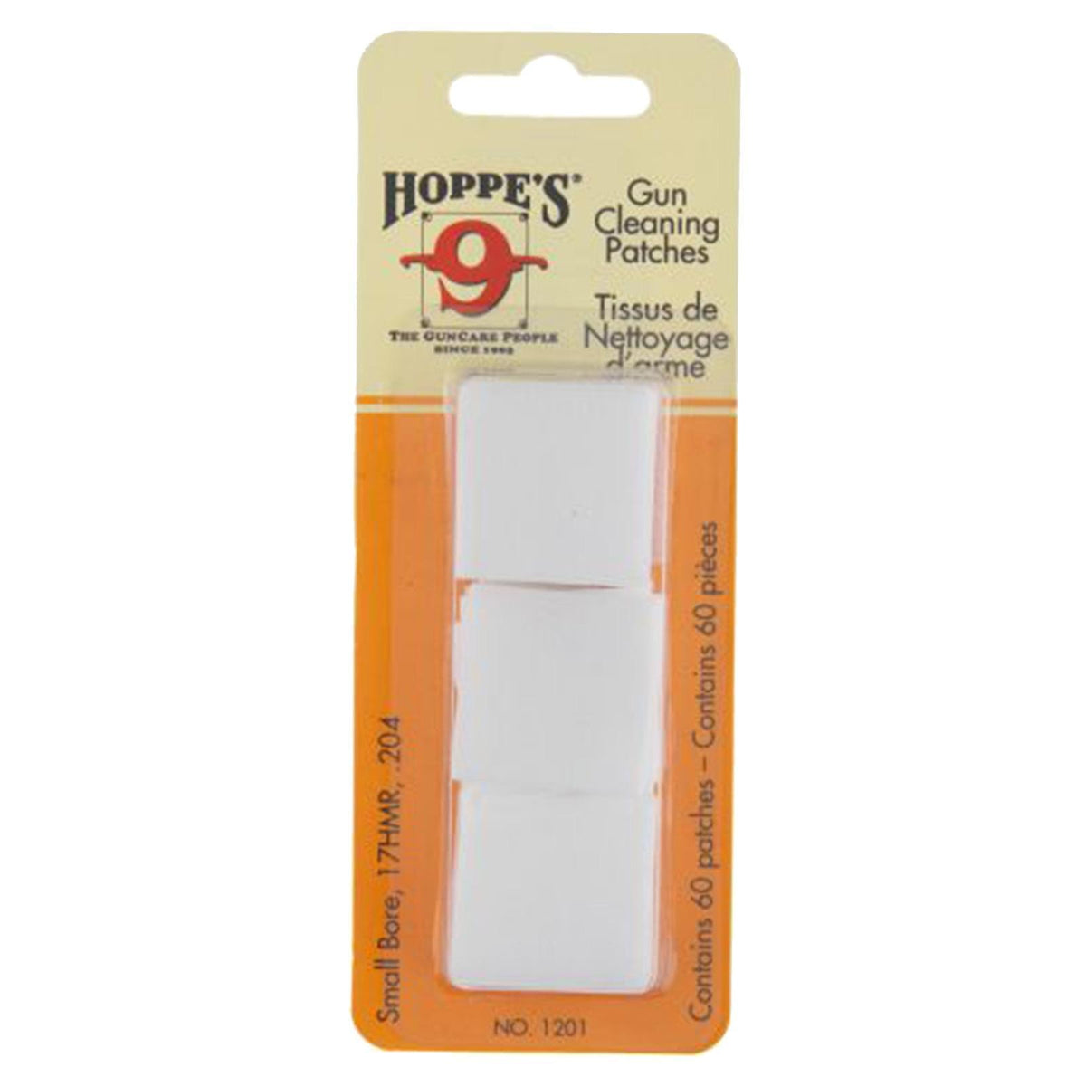 Hoppe's 60-Count Small Bore Gun Cleaning Patches for .17 HMR & .204