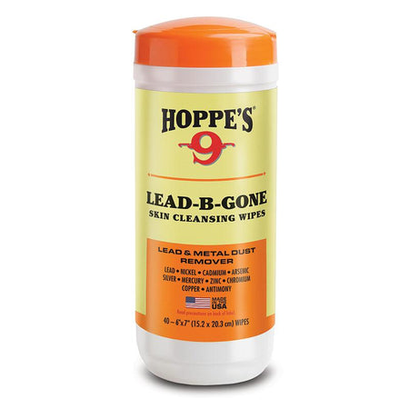 Hoppes Lead-B-Gone Metal Contaminant Removal Skin Wipes 40 Pack