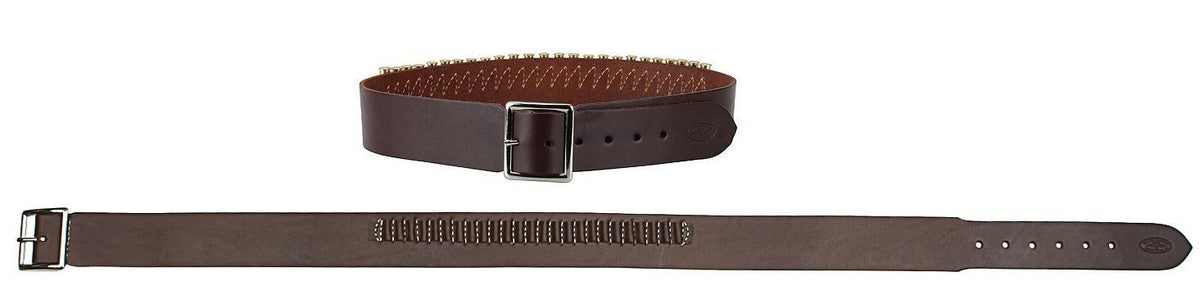Hunter Antique Brown Leather Cartridge Belt .45 Caliber Large Size 40"-45"