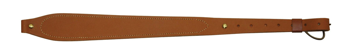 Hunter Buffalo Hide Leather Rifle Sling with Suede Liner Chestnut Tan
