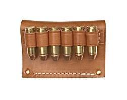 Hunter Leather .50 Caliber 6-Round Cartridge Belt Slide Top Grain