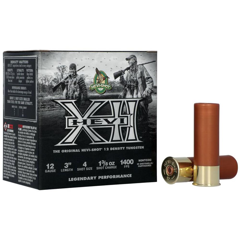 HEVI-Shot 12 Gauge Shotgun Ammo HEVI-XII 3 in 1-3/8 oz #4