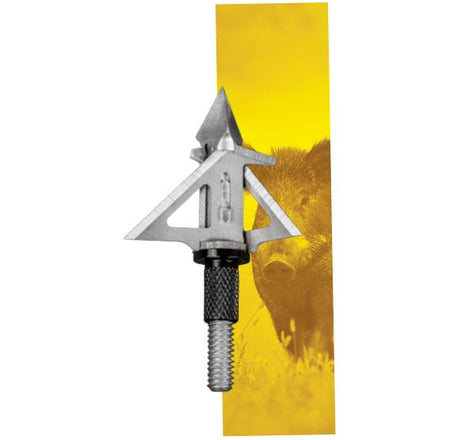 SIK F3 Mechanical 3-Blade Crossbow Broadhead 1-3/16" Cutting Diameter Silver
