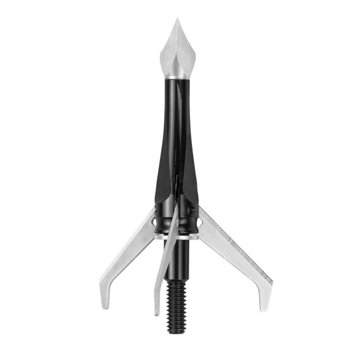 Rocket Broadheads Siphon XB Black 3-Blade Mechanical Crossbow Broadhead 100gr 1-3/4" Cut