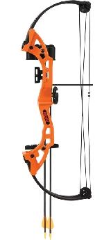 Bear Archery Brave Youth Right-Hand Compound Bow Set Orange with Accessories