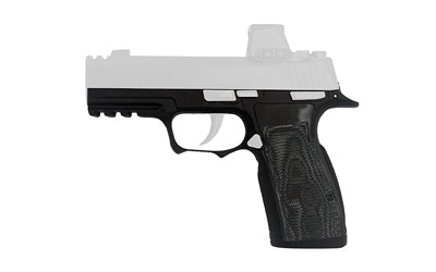 Icarus Precision ACE SXG Sig P365 Macro Grip Module, Manual Safety FCU, Steel Nitride Black, Hogue G10 Panels