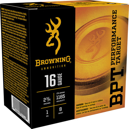 Browning Ammo BPT Performance Target 16 Gauge 2-3/4 1oz #8 Shot