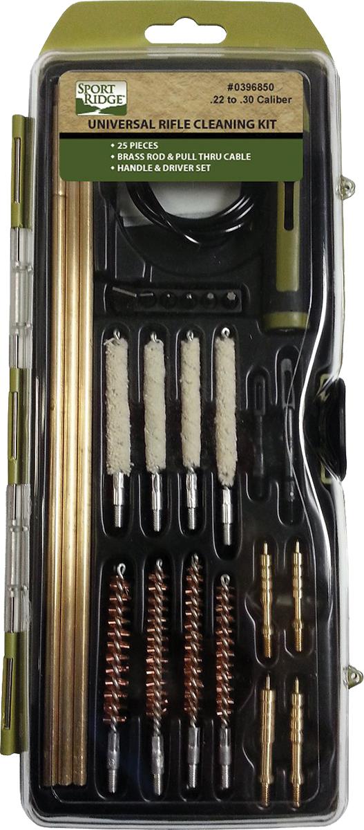 TacShield Sport Ridge Universal Rifle 25pc Cleaning Kit Brass Rods Cased