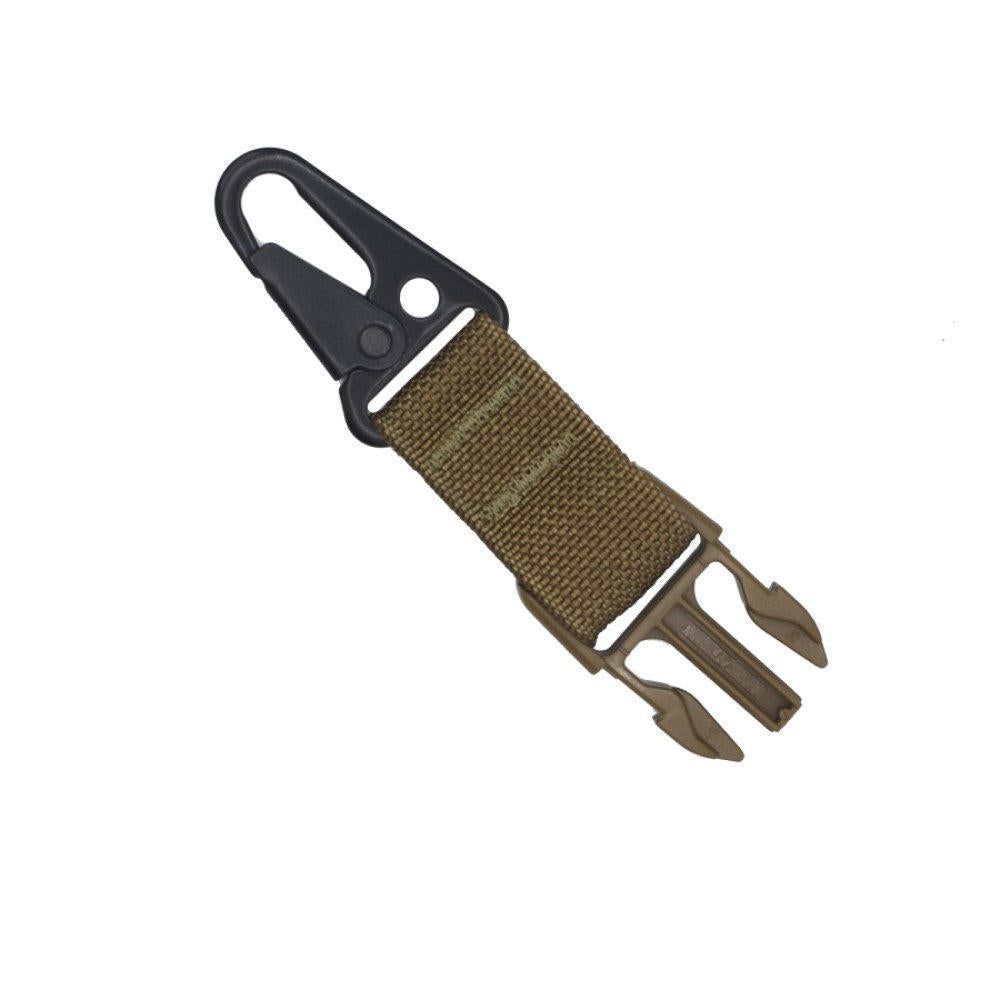 TacShield Coyote Sling Attachment Side Release Buckle with HK Snap Hook