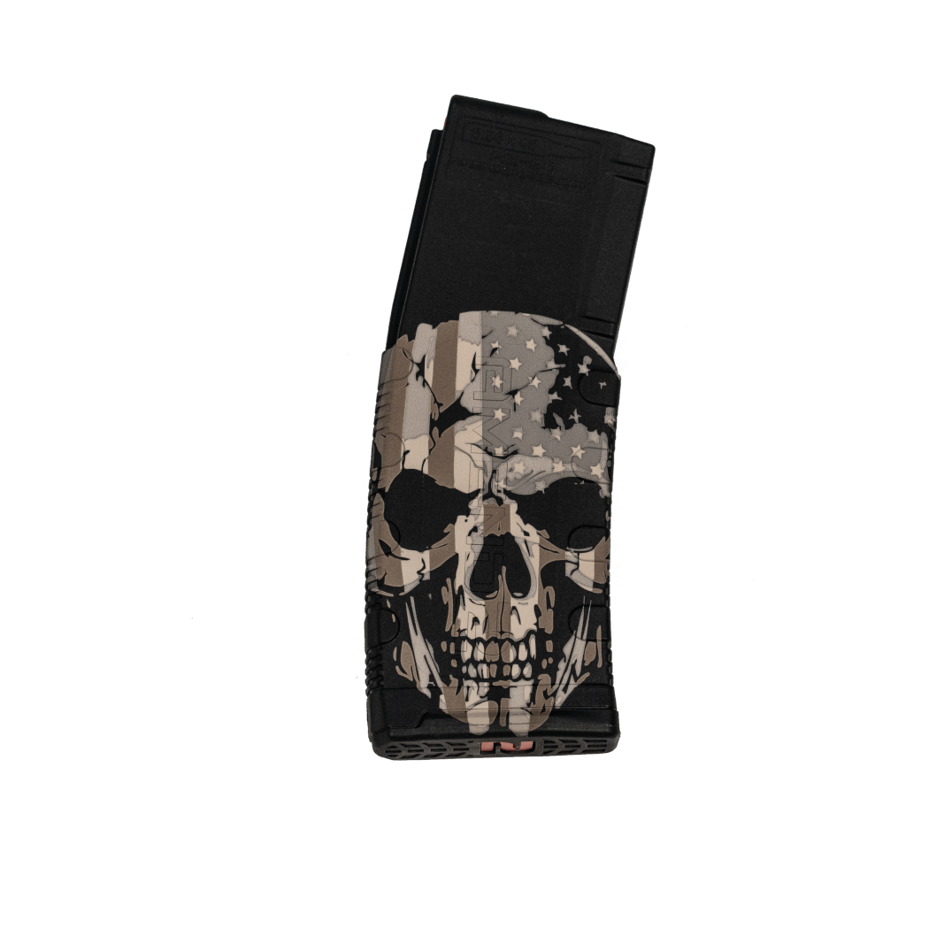 Black Rain Ordnance 30/rd 5.56x45 AR Magazine - Skull with Flag Edition