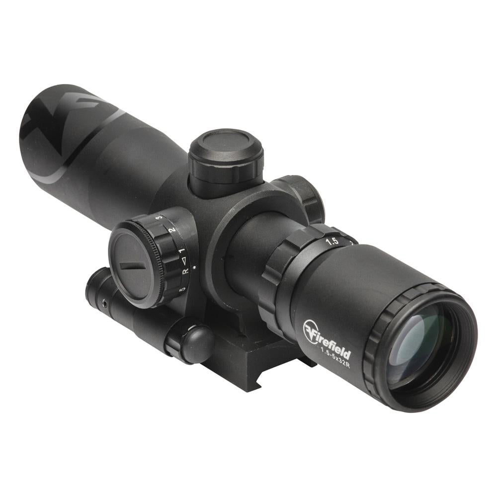 Firefield Barrage 1.5-5x32 Mil-Dot Illuminated Rifle Scope with Red Laser Matte Black