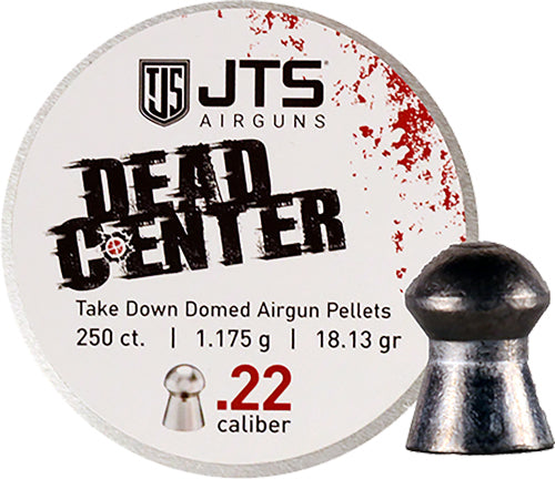 JTS Dead Center 22 Cal Domed Airgun Pellets 18.13gr 250ct