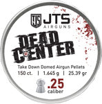 JTS Dead Center 25 Cal Domed Airgun Pellets 25.39gr 150ct
