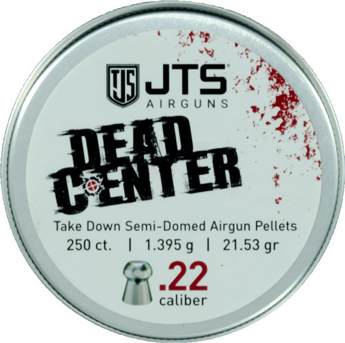 JTS Dead Center 22 Cal Semi-Domed Airgun Pellets 21.53gr 250ct